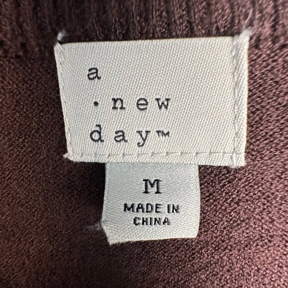 🎉SALE NWOT a new day Brown Open-Front Longline Cardigan – Size Medium - Picture 2 of 7